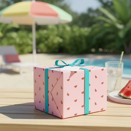 Papier Cadeau Minimalist Watermelon Pattern Gift Wrap Paper