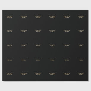 Papier Cadeau Minimaliste Classique Professionnel Couleur Noir O