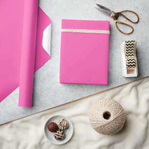 Papier Cadeau Minimaliste Élégant Solide Bubble Gomme Rose Plain