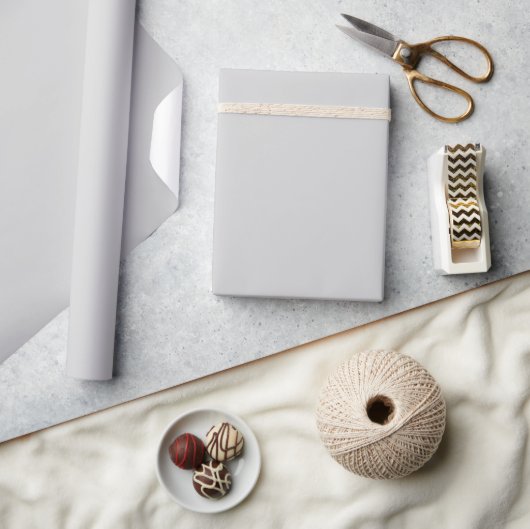 Papier Cadeau Minimaliste Moderne Gris Clair (Artisanat)