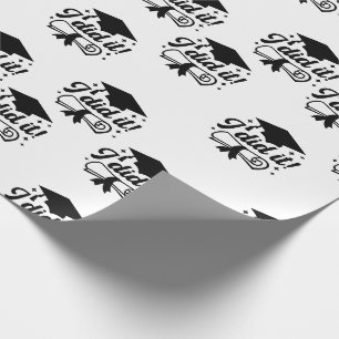 Papier Cadeau Minimaliste Moderne Je l'ai fait Diplômé