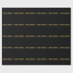 Papier Cadeau Minimaliste Moderne Noir Or Professionnel Tendance