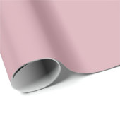 Papier Cadeau Minimaliste Moderne Rose Poussiéreuse (Coin rond)