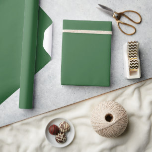 Papier Cadeau Minimaliste Vert Gazon Uni #376B3F