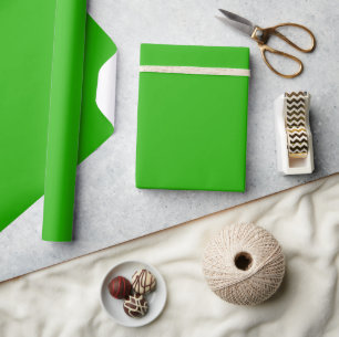 Papier Cadeau Minimaliste vert perroquet clair uni