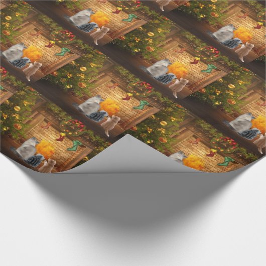 Papier Cadeau Minous de Noël (Coin)