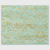 Papier Cadeau Mint Gold White Confetti Christmas (Plat)