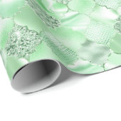 Papier Cadeau Mint Green Maroc Quatrefoil Motif (Coin rond)