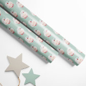 Papier Cadeau Mint Green Mrs. Claus Wrapping Paper