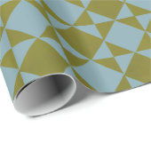 Papier Cadeau Mint Pine Diamond Tile  (Coin rond)