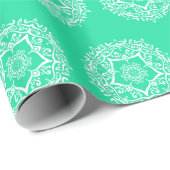 Papier Cadeau Minty Mandala (Coin rond)