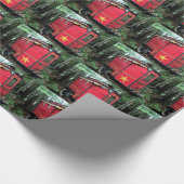 Papier Cadeau Minuscule caravane rouge tzigane customisée (Coin)