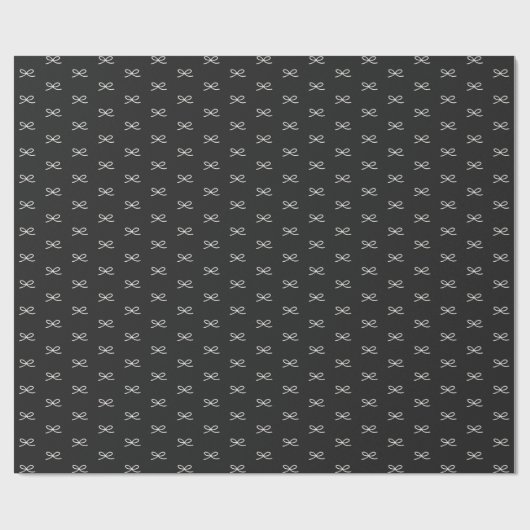 Papier Cadeau Minuscule moderne simple Bow Motif Noël (Plat)