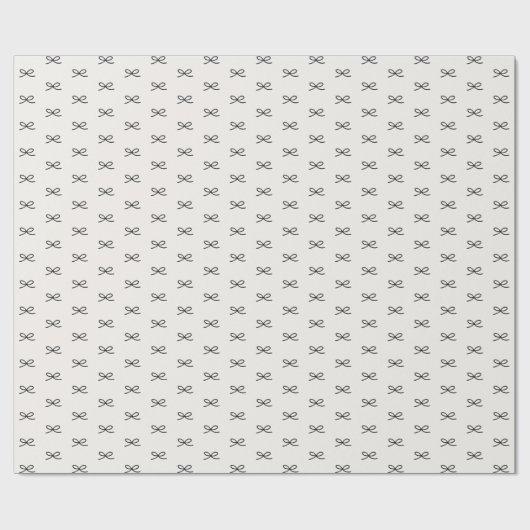 Papier Cadeau Minuscule moderne simple Bow Motif Noël (Plat)