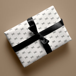 Papier Cadeau Minuscule moderne simple Bow Motif Noël