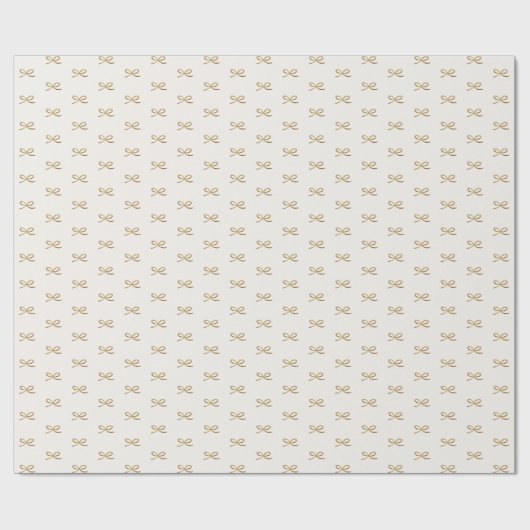 Papier Cadeau Minuscule moderne simple Bow Motif Noël (Plat)