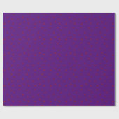 Papier Cadeau Minuscules Coeurs rouges sur Valentine violette (Plat)