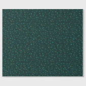 Papier Cadeau Minuscules étoiles Twinkling sur Dark Turquoise ID (Plat)