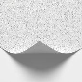 Papier Cadeau Minuscules points monochromes noirs, gris et crème (Coin)