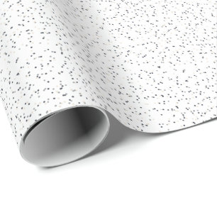 Papier Cadeau Minuscules points monochromes noirs, gris et crème