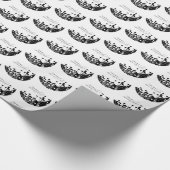 Papier Cadeau Miracle de récupération, noir et blanc (Coin)