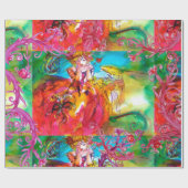 PAPIER CADEAU MIRANDOLINA, ESPACES FLORAUX ROUGES (Plat)