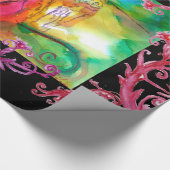 PAPIER CADEAU MIRANDOLINA, ESPACES FLORAUX ROUGES (Coin)