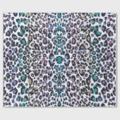 Papier Cadeau Miroiter l'empreinte de léopard multicolore (Plat)