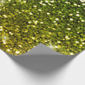 Papier Cadeau Miroiter les parties scintillantes vert-foncé d'or (Coin)