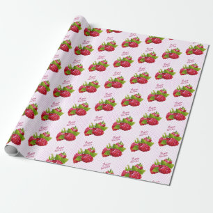 Papier Cadeau Mise en conserve de fruits de framboise