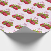 Papier Cadeau Mise en conserve de fruits de framboise (Coin)
