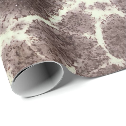 Papier Cadeau MiSiècle MODern Giraffe Élégant Motif de lave (Coin rond)