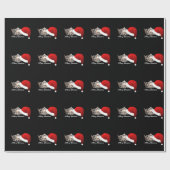 Papier Cadeau Miss America Crown & Santa Hat Christmas Cadeau (Plat)