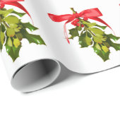 Papier Cadeau mistletoe (Coin rond)