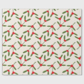 Papier Cadeau Mistletoe Christmas Wrapping Paper  (Plat)