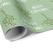 Papier Cadeau Mistletoe de Noël (Coin rond)
