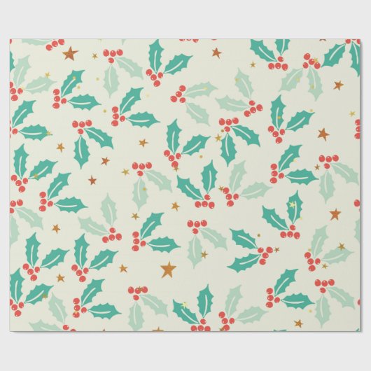 Papier Cadeau Mistletoe de Noël (Plat)