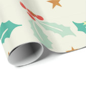 Papier Cadeau Mistletoe de Noël (Coin rond)