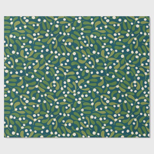 Papier Cadeau Mistletoe vert (Plat)