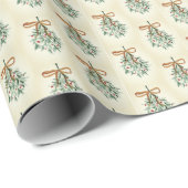 Papier Cadeau Mistletoe Wrapping Paper (Coin rond)