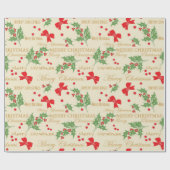 Papier Cadeau "Mistletos de Noël" (Plat)