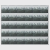 Papier Cadeau Misty Mountain Forest Brouillard d'automne (Plat)