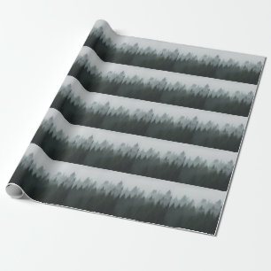 Papier Cadeau Misty Mountain Forest Brouillard d'automne