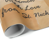 Papier Cadeau Mitre de Sinterklaas Saint-Nicolas d'aquarelle de (Coin rond)