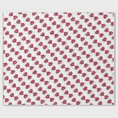 Papier Cadeau Mittens Flocon de Neige Noël (Plat)