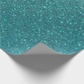 Papier Cadeau Mitter Chic Elegant Teal Blue Sparkly (Coin)