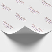 Papier Cadeau Mlle à Mme douche nuptiale ajouter nom date année  (Coin)