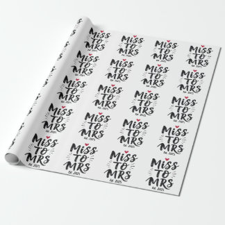 Papier Cadeau Mlle à Mme Est. 2025 Mariage de femme mariée coupl