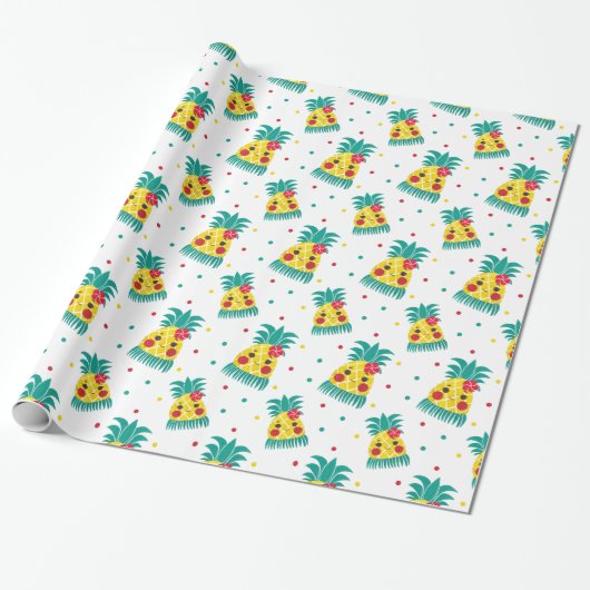 Papier Cadeau Mlle Hawaiian Pineapple (Déroulé)