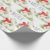 Papier Cadeau Mlle vous avez personnalisé l'art d'aquarelle de (Coin)